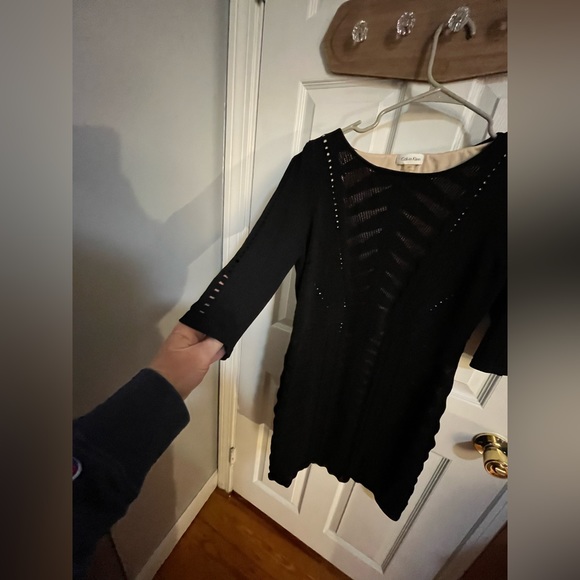 Newer - Black - Calvin Klein Dress - Soft Tan Under - Designed to see Tan also - Picture 2 of 5